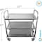 Amgood 38 in. Long x 20 in. Wide Stainless Steel Dining Cart-3 Shelf Heavy Duty Utility Cart on Wheels AMG RP3-1 CART - alternate 2